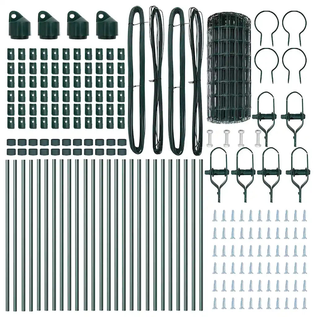 Recinzione con Posto Verde 0,4 x 50 m Acciaio e PVC 3350338