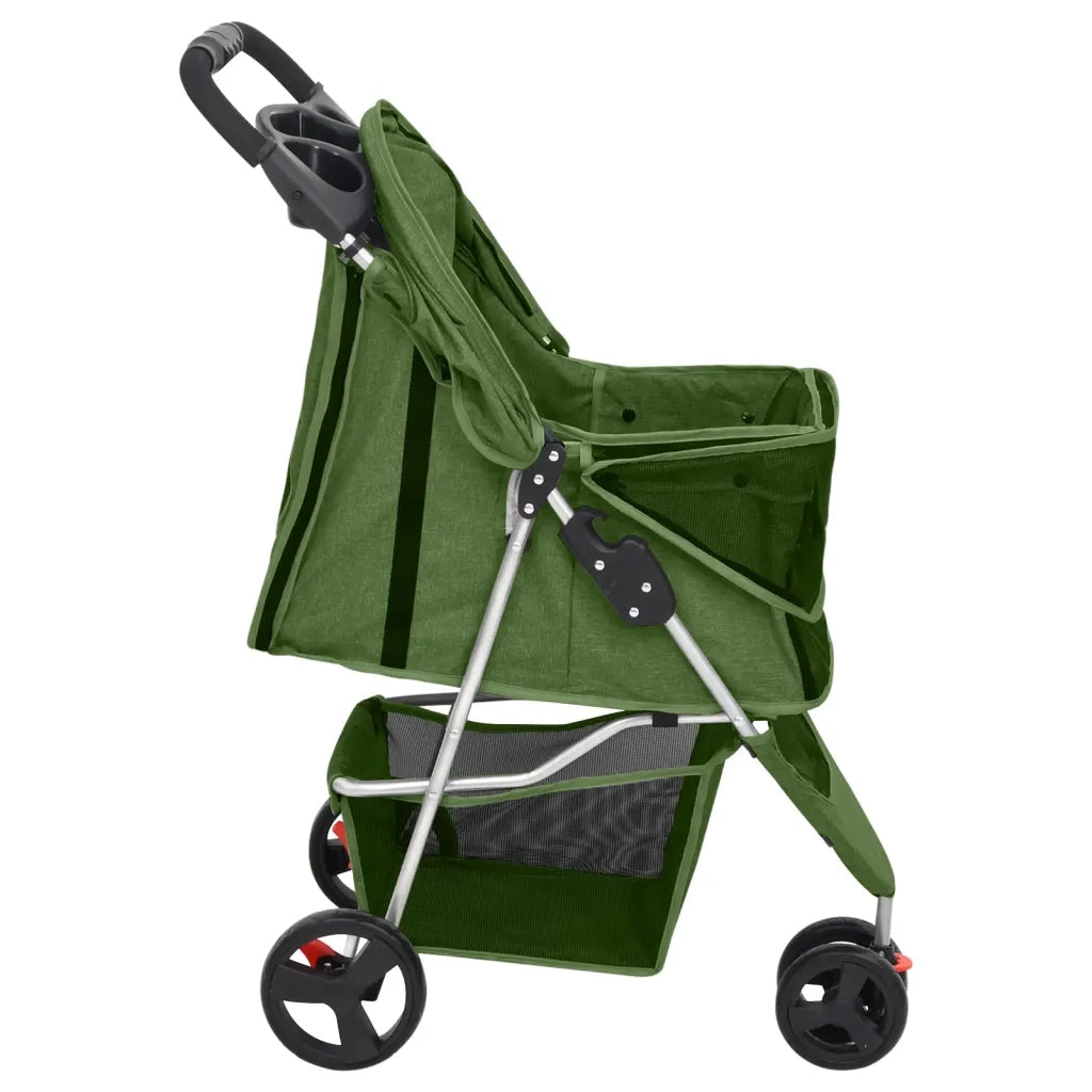 Passeggino per Cani Pieghevole Verde 80x46x98cm Tessuto Oxford CFW1627270