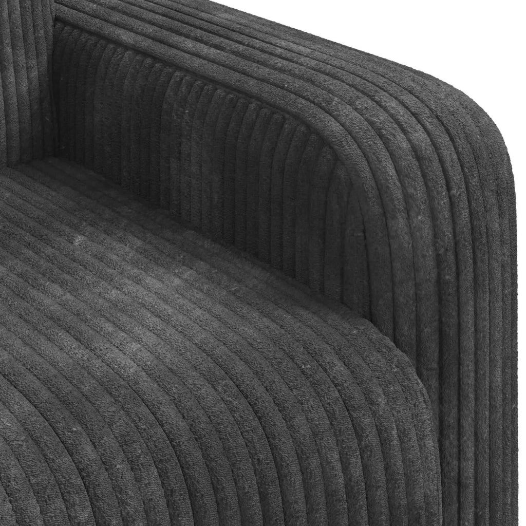 Poltrona-Divano Sedia-Poltroncina Grigio Scuro corduroy