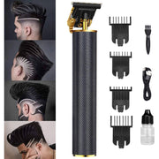 Trade Shop - Tagliacapelli Rasoio Elettrico Professionale Usb Ricaricabile Retrò Vintage Nero -