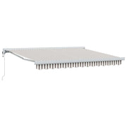 Tenda da Sole Grigio chiaro e bianco 450 × 300 cm 3426228