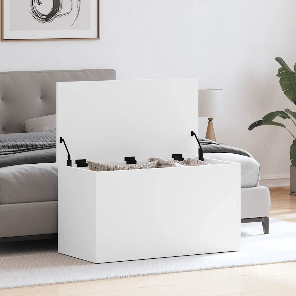 Cassapanca Bianca 84x42x46 cm in Legno Ingegnerizzato CFW1233264