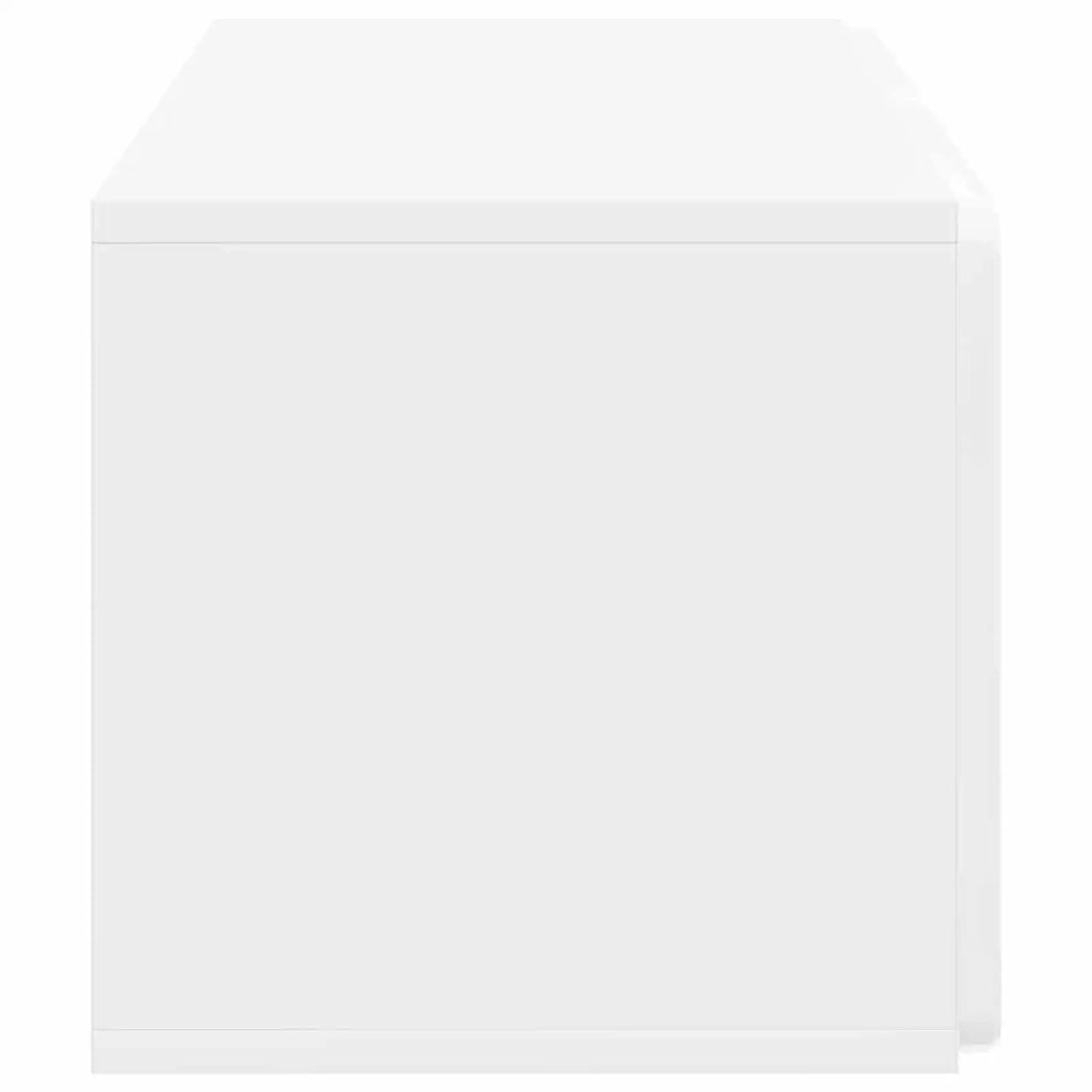 Mobile Porta TV da Muro Bianco Lucido 59,5 x 31 x 30 cm