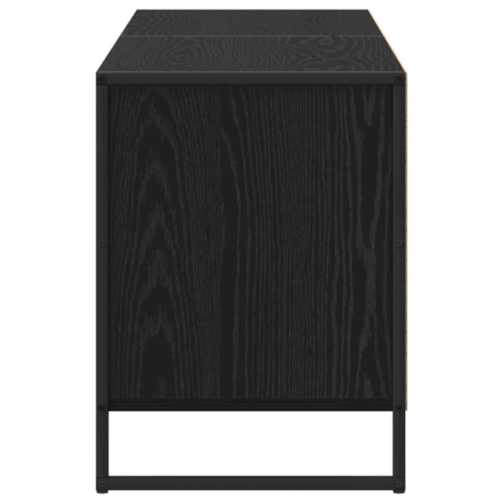 Mobile TV Rovere Nero 140 x 36 x 49.5 cm Legno multistrato
