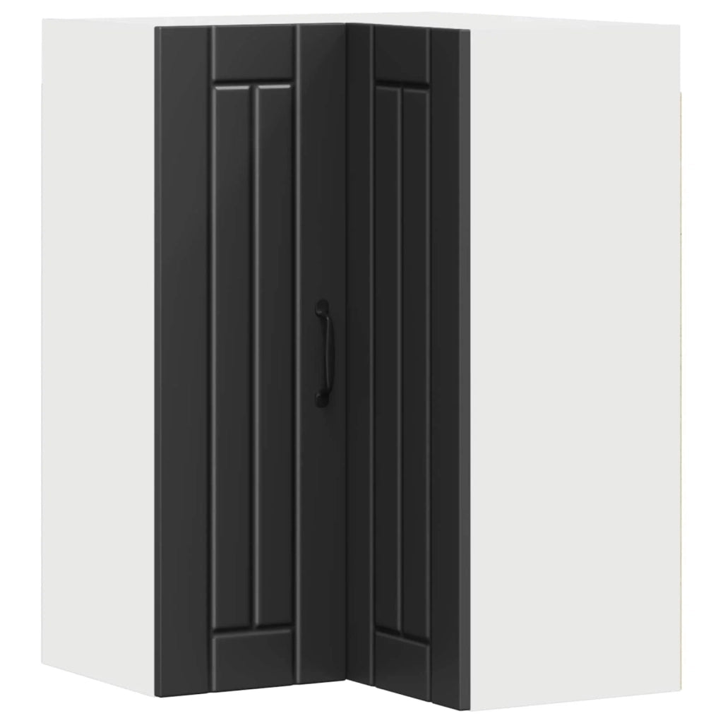 Mobile da cucina moderno e funzionale con pratico spazio di archiviazione 57 x 57 x 80 cm in legno ingegnerizzato nero 02_0054093
