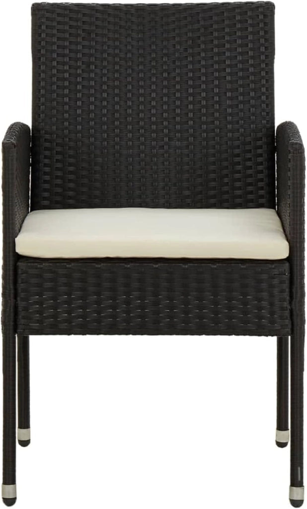 Set da pranzo da giardino 3 pezzi, tavolo e sedie terrazza, set tavolo e sedie da giardino, mobili da giardino, set di mobili da giardino, rattan sintetico nero
