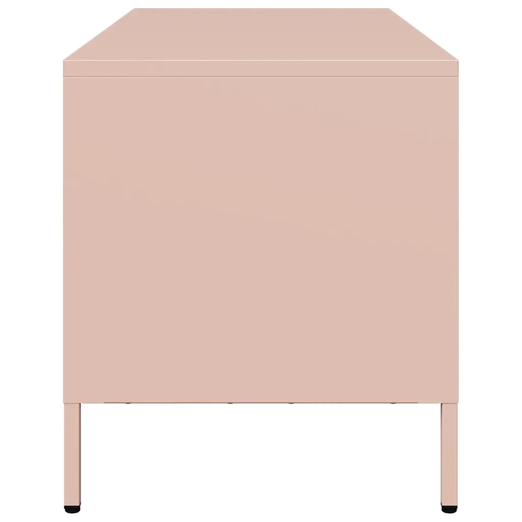Mobile TV-Credenza per TV-Console TV Rosa 101,5x39x43,5 cm in Acciaio Laminato a Freddo 402599