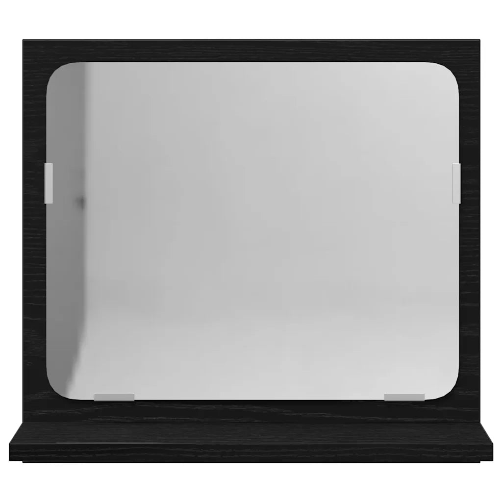 Specchio da Bagno Rovere Nero 40x10,5x37 cm Legno Multistrato 862524