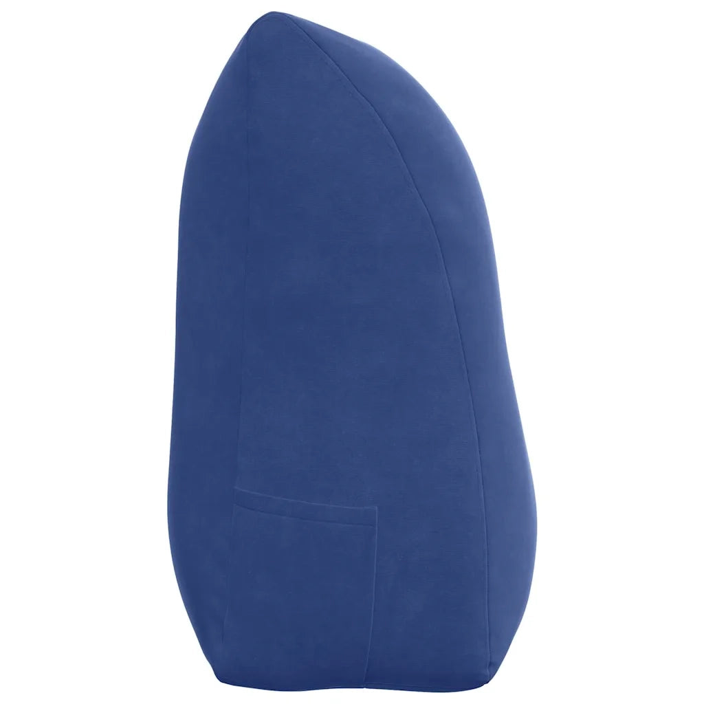 Cuscino per Schiena | Cuscino dorsale Blu Polizia 100 x 24 x 50 cm Velluto