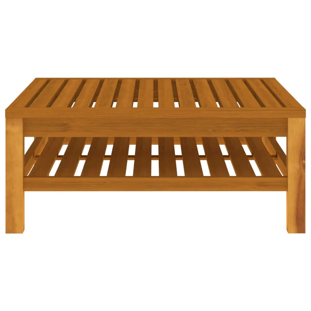 Mobili da giardino mobili da esterno Set di mobili da 5 pezzi con cuscino color crema in legno massello di acacia 02_0016293