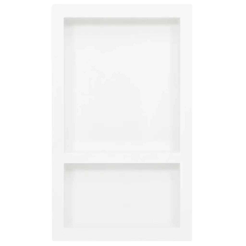 Nicchia da Doccia con 2 Scomparti Bianco Lucido 41x69x9 cm 151398