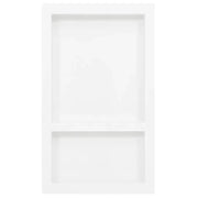 Nicchia da Doccia con 2 Scomparti Bianco Lucido 41x69x9 cm 151398