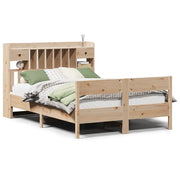 Letto matrimoniale | Letto per adulti | Letto Libreria senza Materasso 135x190 cm in Legno di Pino