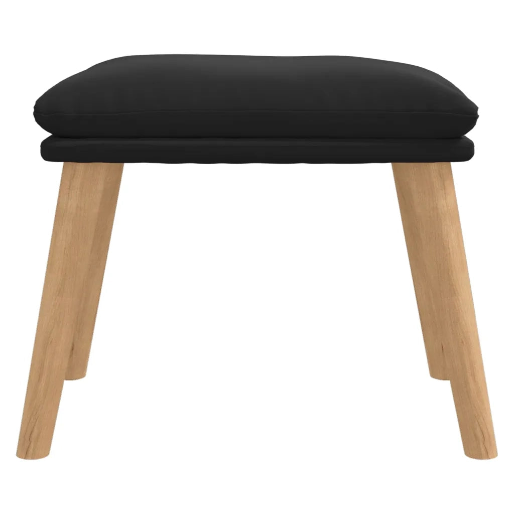 Poggiapiedi Nero 45x29,5x39 cm in Velluto cod mxl 67362