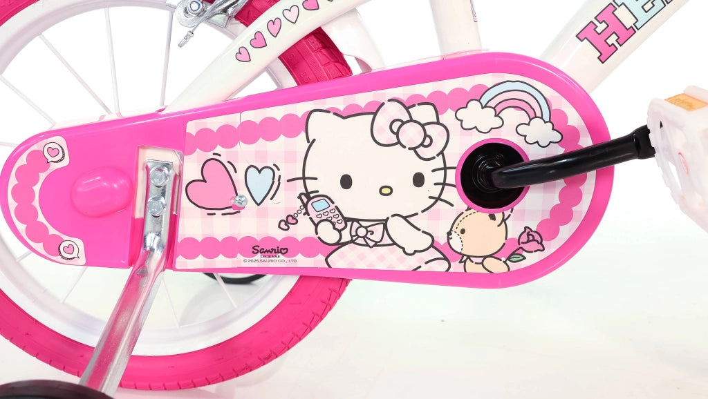 HELLO KITTY 14", bicicletta per bambini, adatta ad etÃƒÂ  tra i 4 e i 6 anni, per altezza tra 100 e 120 cm, con cest