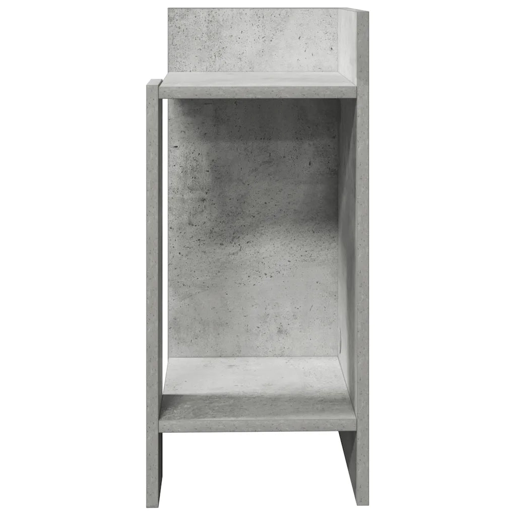 Tavolini Laterali 2 pz con Ripiano Grigio Cemento 25,5x27x60 cm 858549