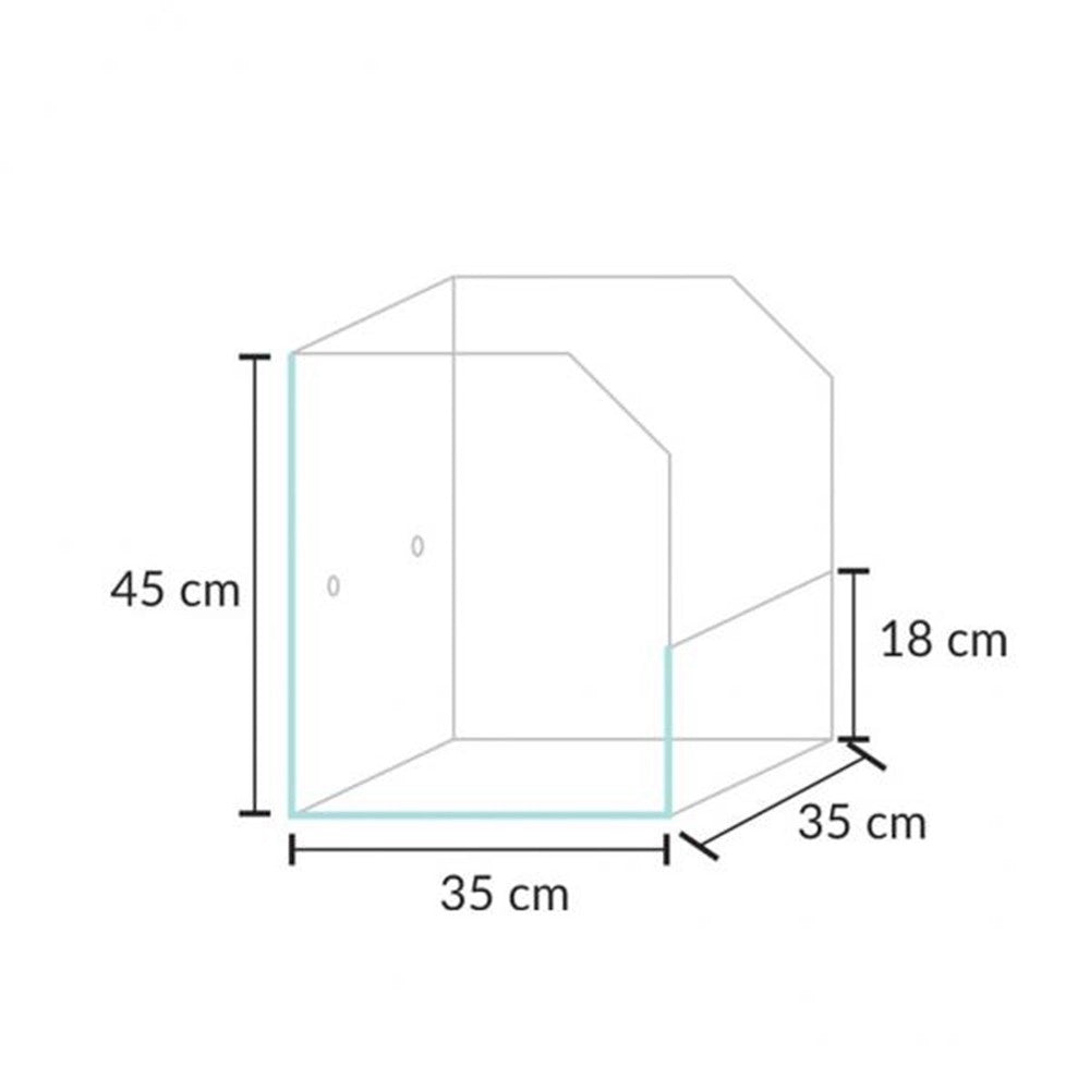 Blau Aquaristic Selva 35 cm35x35x18/45h - paludario con sistema di filtraggio e umidificatore