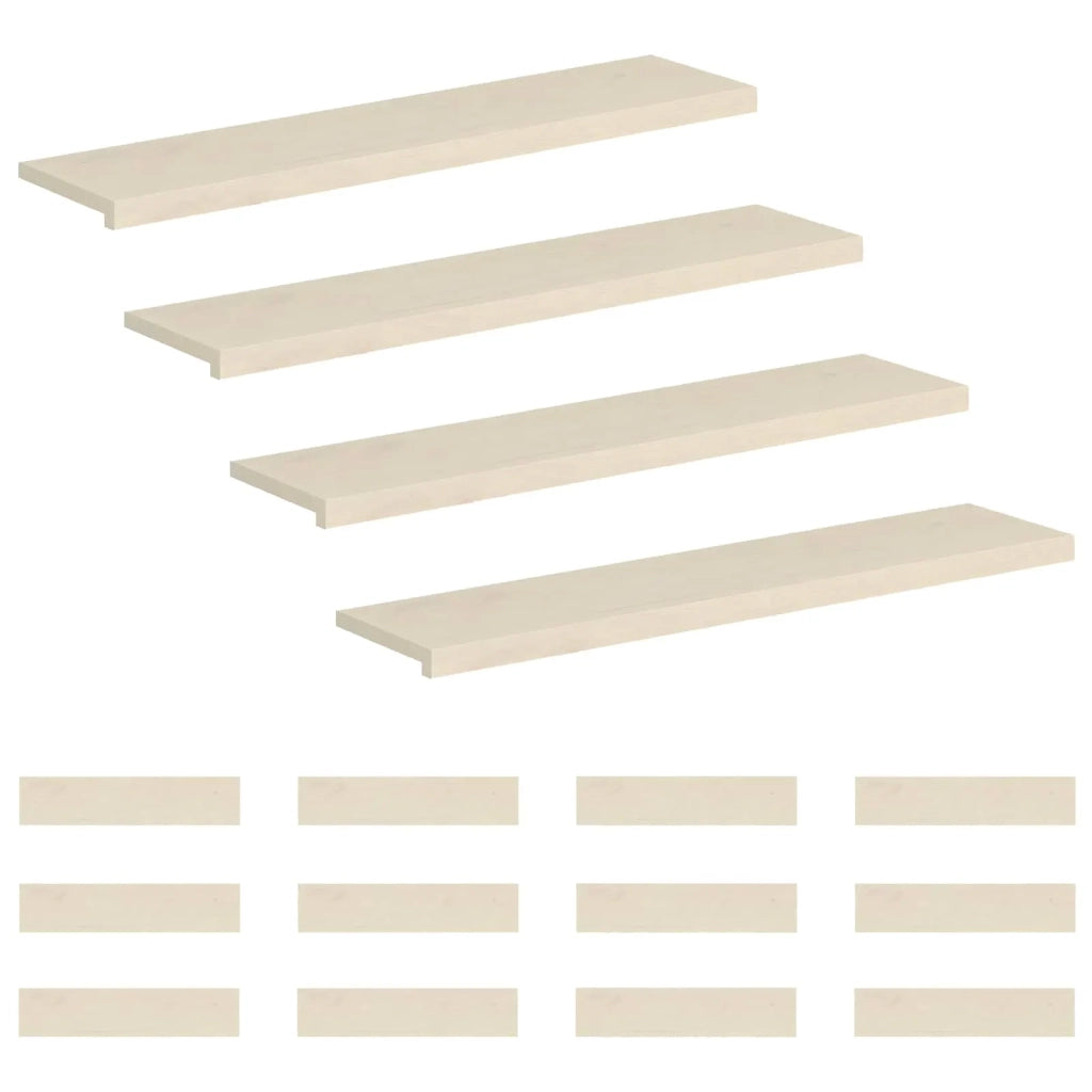 Gradini per Scale 16 pz 120 x 30 x 2 cm Bianco 3449464