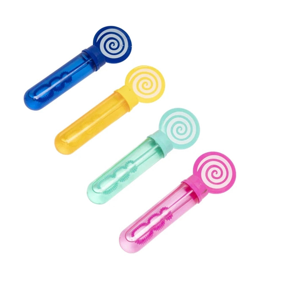 Trade Shop - Set 6pz Tubo Bolle Di Sapone Con Caramella Lecca-lecca Bacchetta Da 35ml Bambini 6560286 -