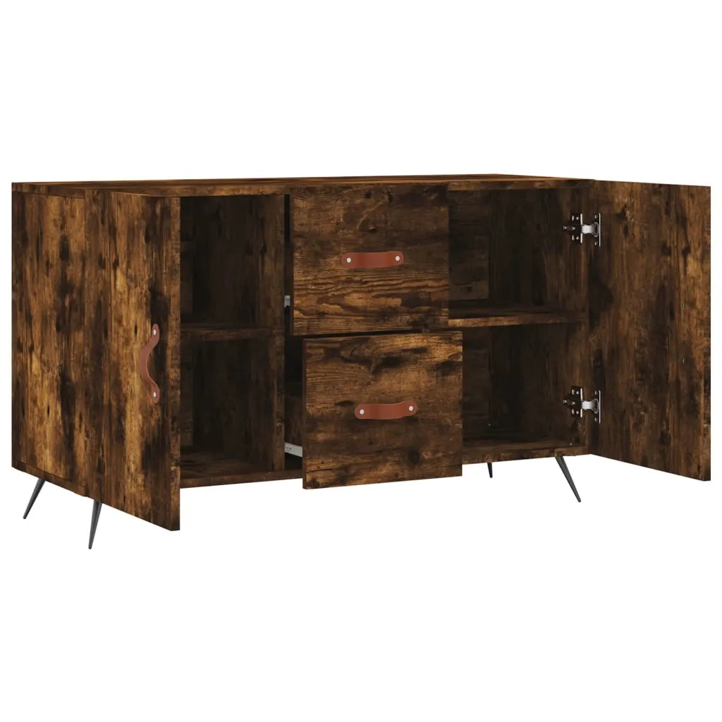 Credenza-Buffet-Armadio da cucina Rovere Fumo 100x36x60 cm in Legno Multistrato 399686