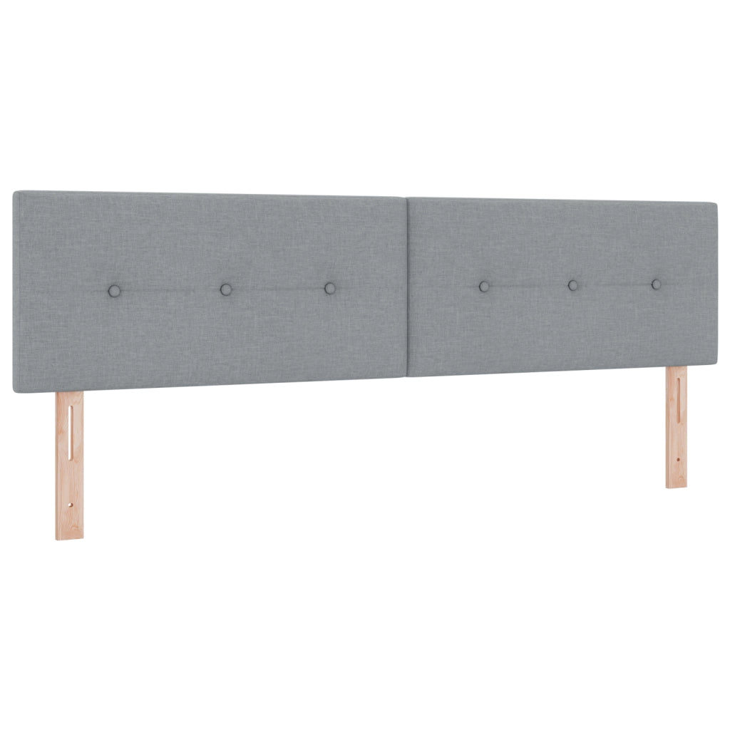 Testata LED  con bottoni trapuntati Grigio chiaro 90 cm Tessuto