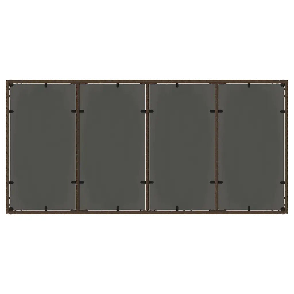 Set da Pranzo per Giardino 7 pcs Marrone polyrattan 3334867