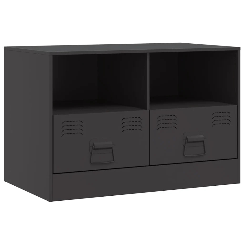 Mobili TV 2 pz | Armadietto TV | Mobile Porta TV Neri 67x39x44 cm in Acciaio