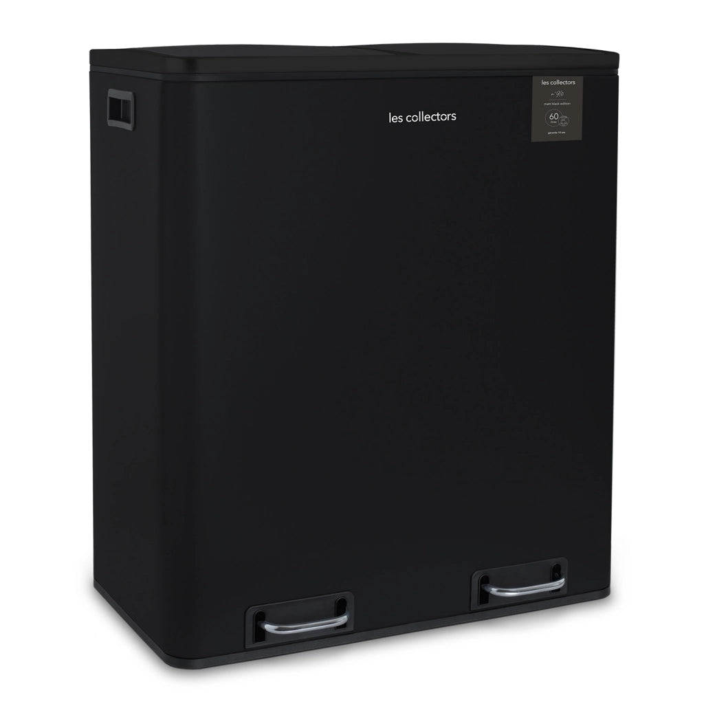 Pattumiera per differenziata 2x30L nera
