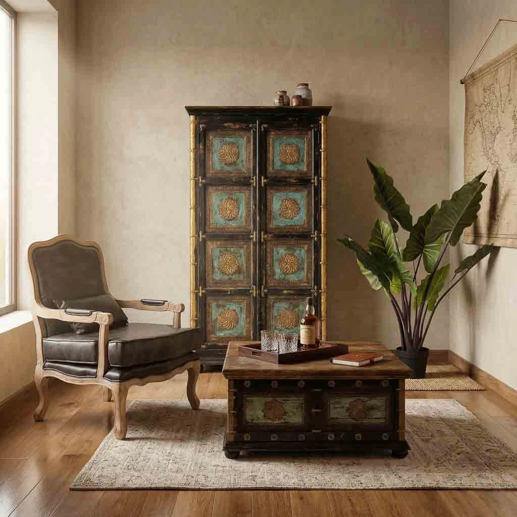 Albero artificiale decorativo verde con 11 foglie verde 80x70x120