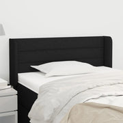 Testiera ad Orecchio-Testata con Orecchie Nera 93x16x78/88 cm in Tessuto 723777
