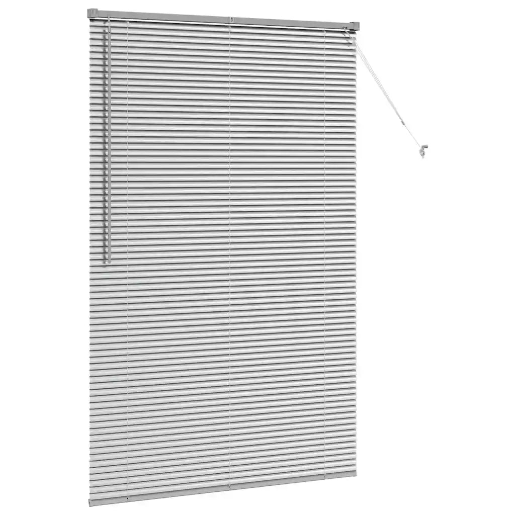 vidaXL Tenda per Finestra con tende Manuale Argento Alluminio