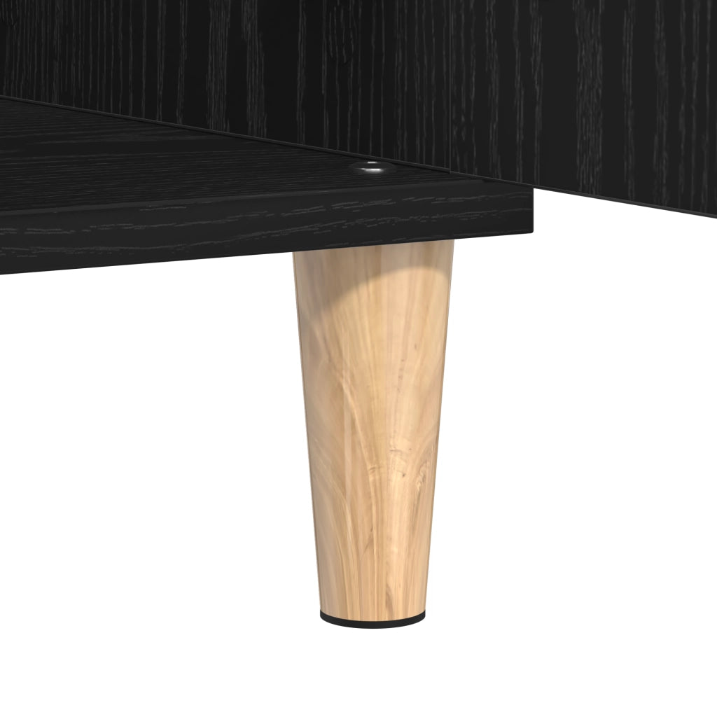 Credenza Nera in Rovere 60x35x70 cm in Legno Ingegnerizzato