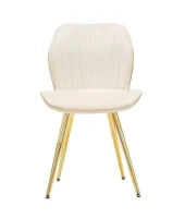 Sedia Paris Space Crema /Gold Set 2 Pz cm 46X58X77