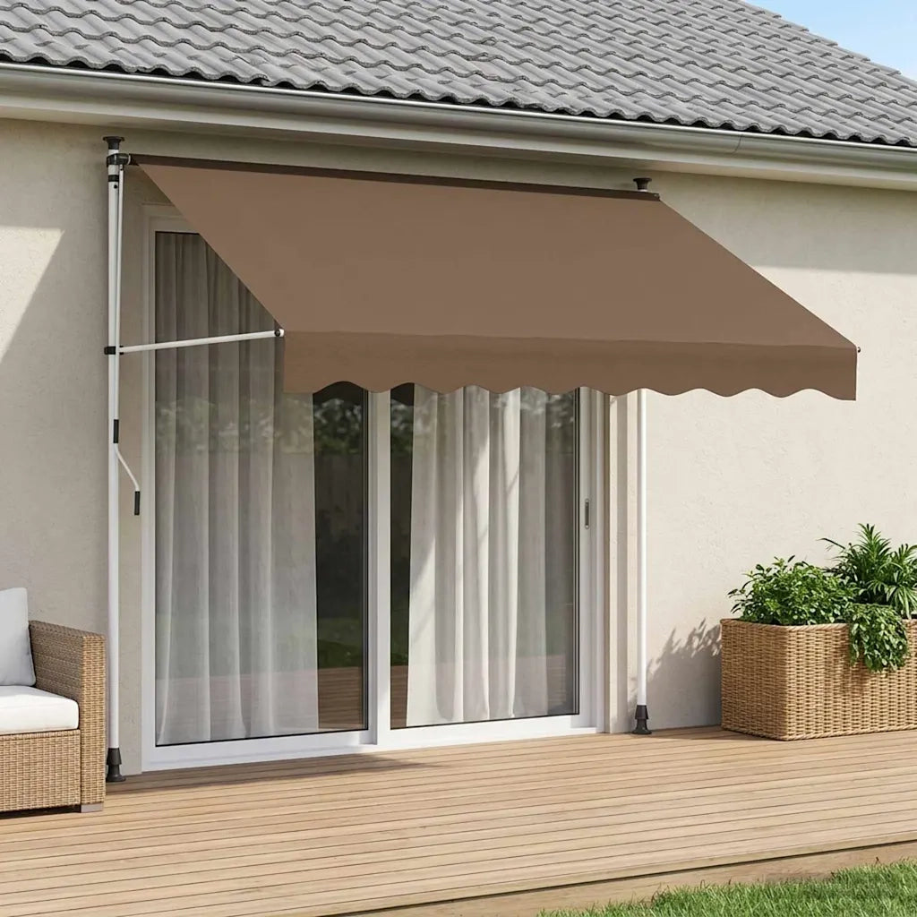 Tenda retrattile manuale Tortora 100 cm 42037065