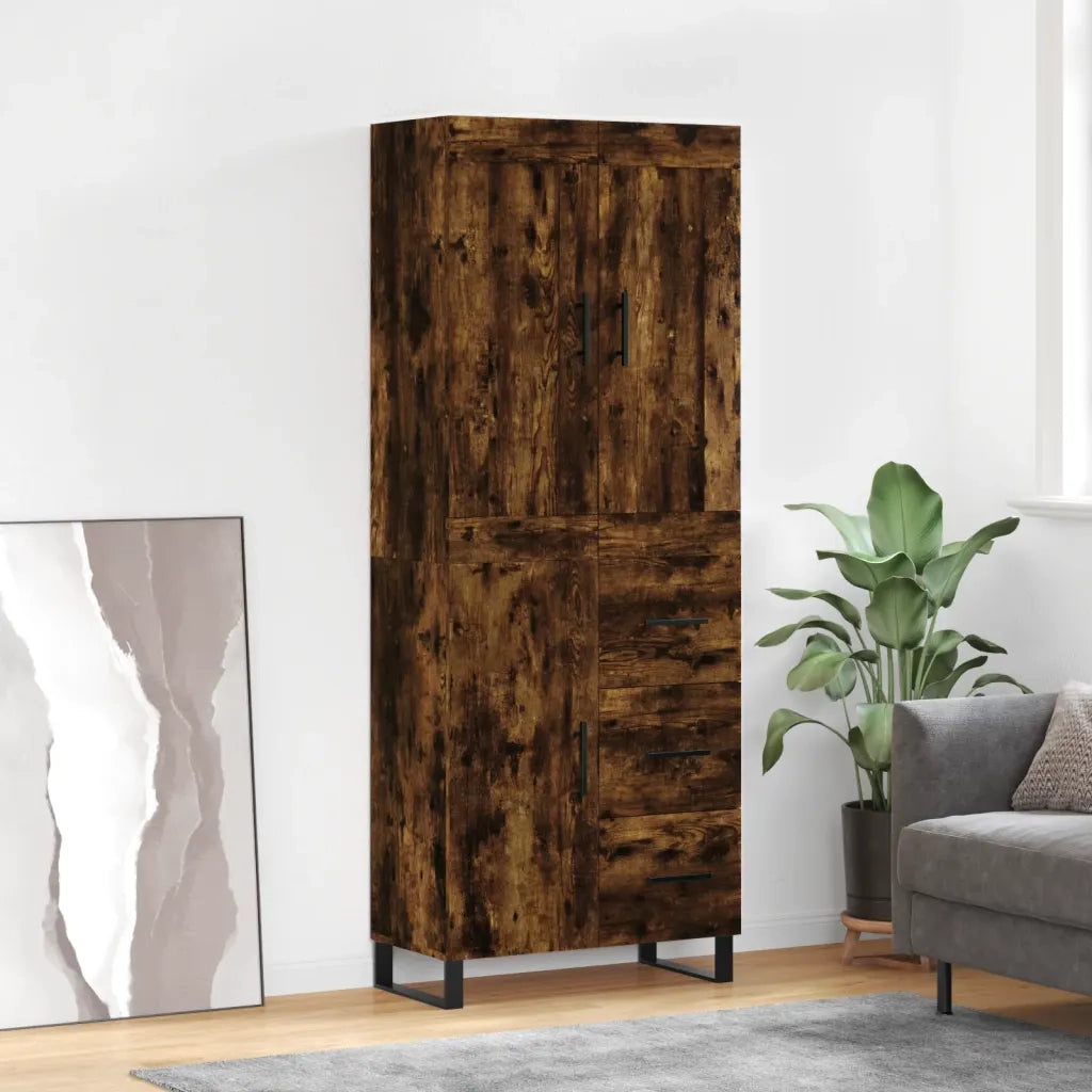 Credenza Rovere Fumo  69,5x34x180 cm in Legno Multistrato 3199838