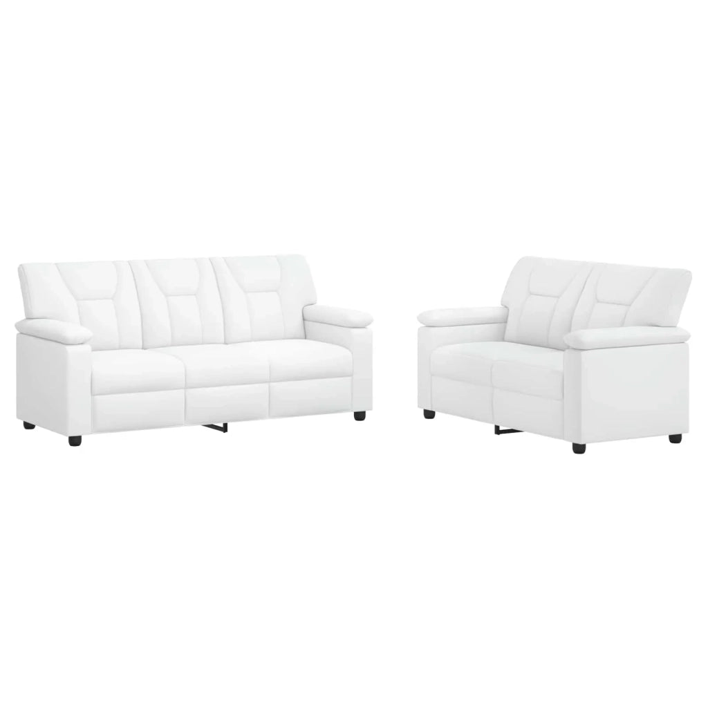 Set di divani 2 pcs Bianco Similpelle 3430565