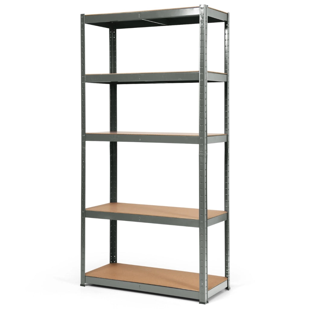 Scaffale con 5 livelli salva spazio-Organizer con struttura in acciaio resistente portata 875kg 40x90x180cm Grigio
