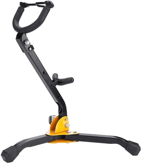 Supporto Saxofono Flessibile - Opacchiabile - Regolabile Sostegno - Design Ergonomico - Leggero - Bottone di Blocco - Supporto Saxofono