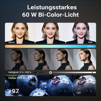 Multiblitz MB-PL Luce led portatile per fotografia 60W, Bicolore con temperatura da 2700K a 6500K, Batteria ricaricabile USB