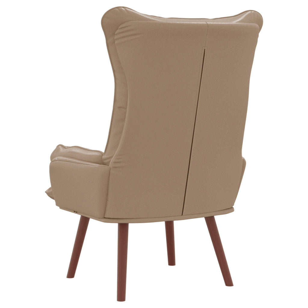 Poltrona Rilassante in Pelle Sintetica Cappuccino