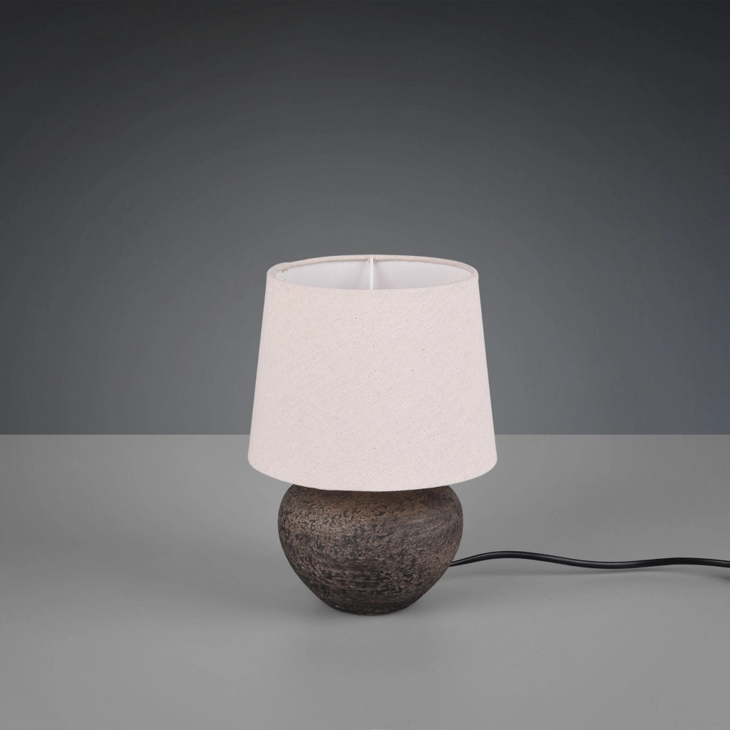 LAMPADA DA TAVOLO E14 LOU H25CM MARRONE/SABBIA