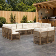 Set Divano da Giardino 12 pz Beige polyrattan 3434400