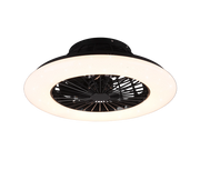 Ventilatore da Soffitto con Plafoniera Lampada LED Nero Stralsund GD Trio