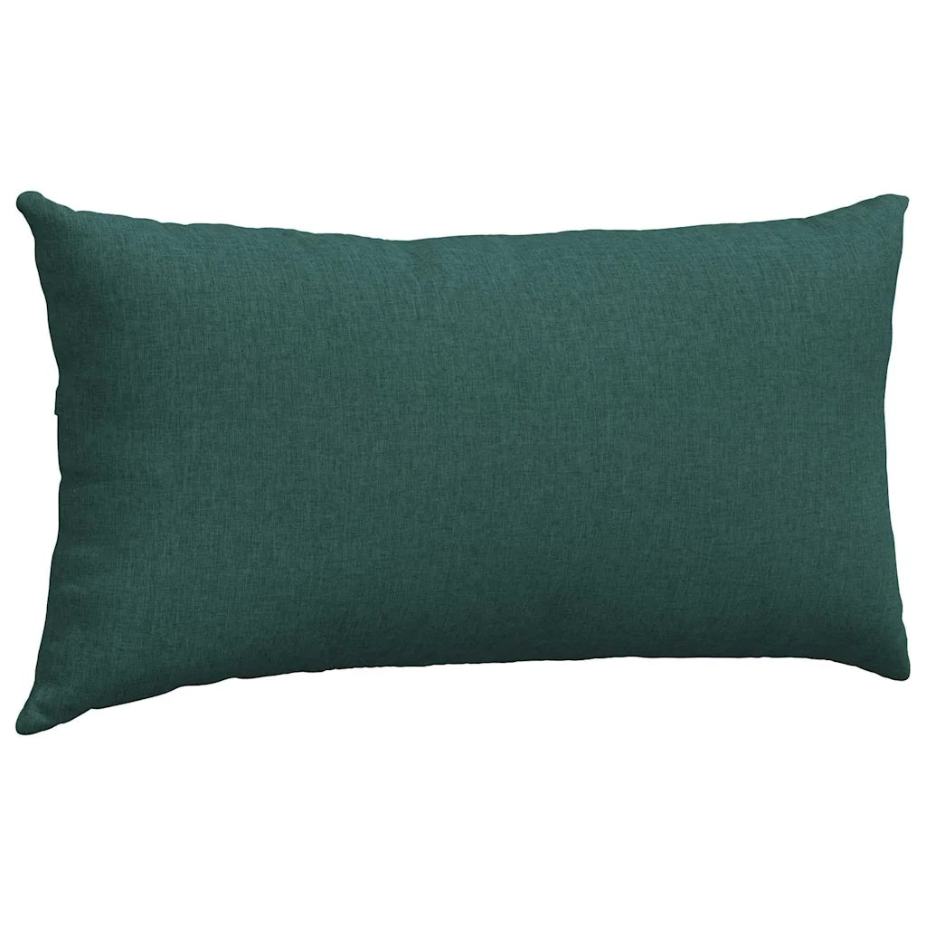 Cuscini da Divano 2 pz-Set di 2 Cuscini per Sofa Verde Scuro 80 x 40 cm Tessuto