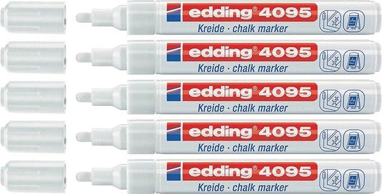Crayone a pastello 3 mm bianco - Set da 5 pezzi