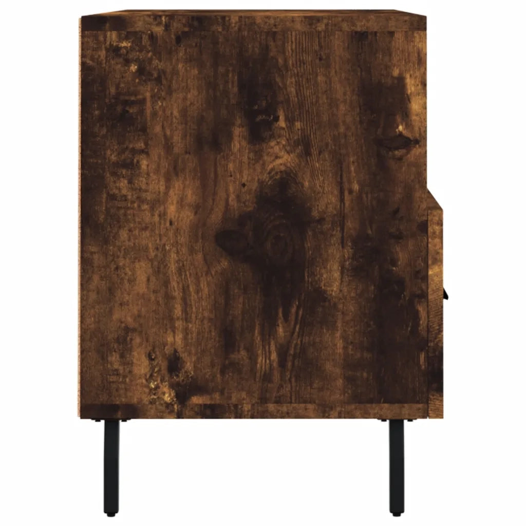 Mobile Porta TV Rovere Fumo 80x36x50 cm in Legno Multistrato 828993