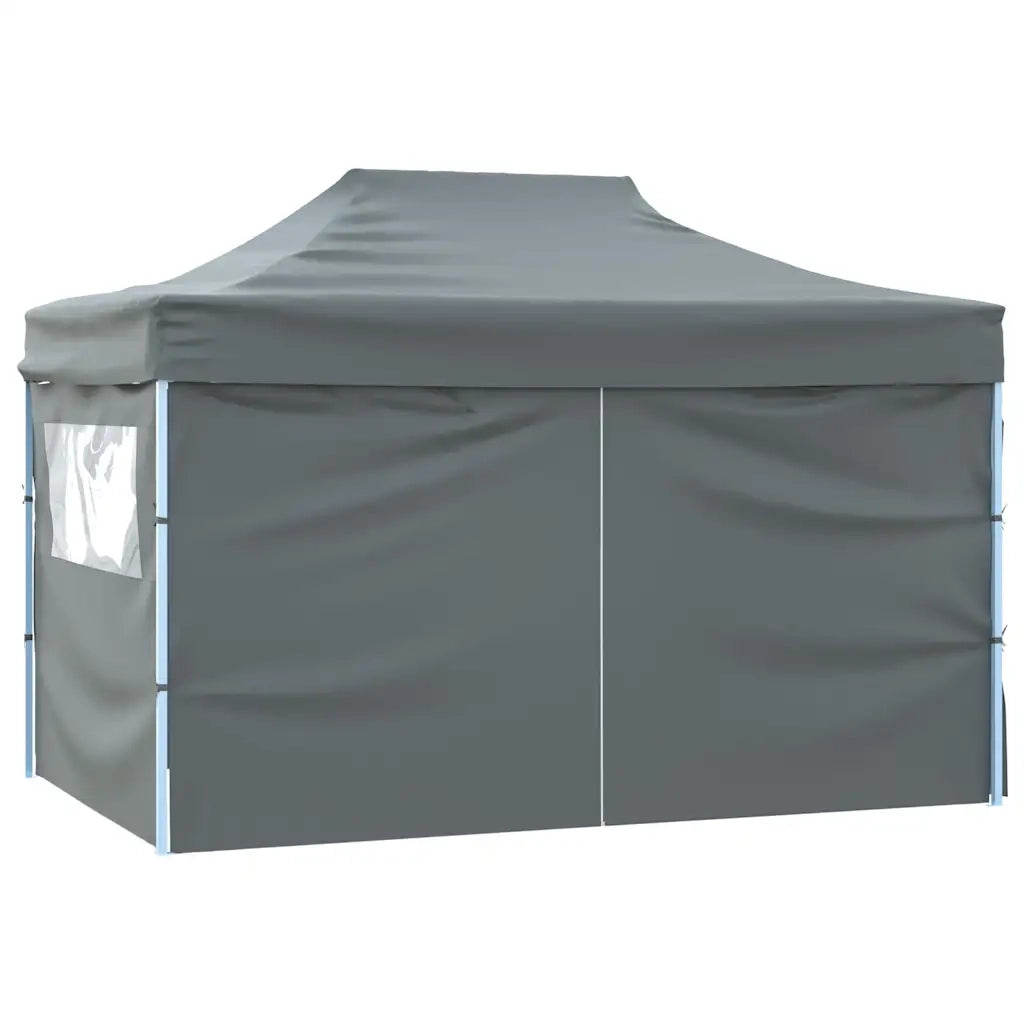 Gazebo Professionale Pieghevole 4 Pareti 3x4m Acciaio Antracite 48897