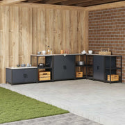 Stoccaggio in cucina Antracite 90 x 50 x 92 cm Acciaio 874984