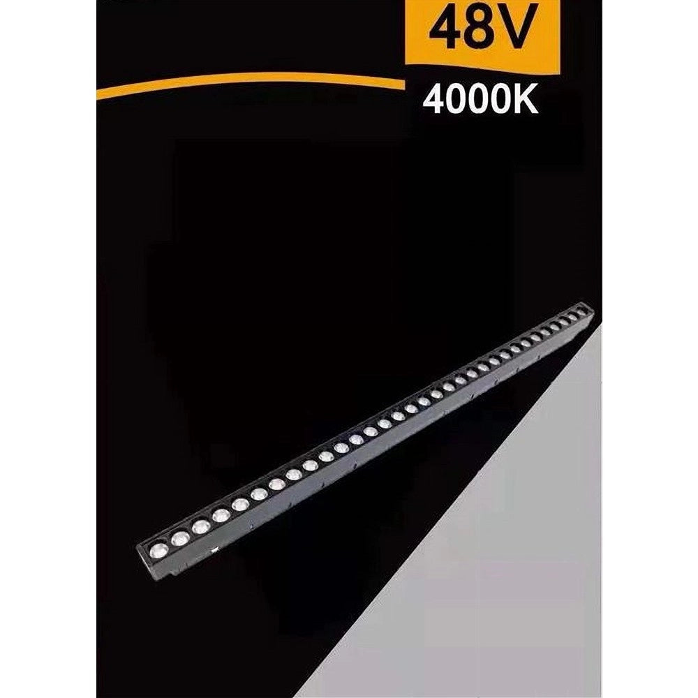 Trade Shop - Faretto Barra Led 24w Magnetico Per Binario Monofase 48v Luce 3000k 4000k Fr-24w -