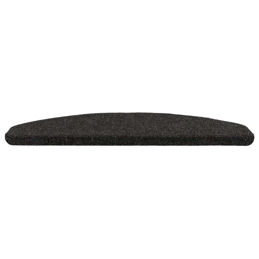 Tappetini per scale autoadesivi 15 pcs Nero 80 x 28 x 3,5 cm